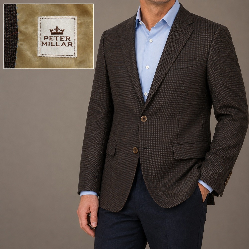 Peter Millar Brown Textured Sport Coat